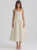 Robe longue à pois