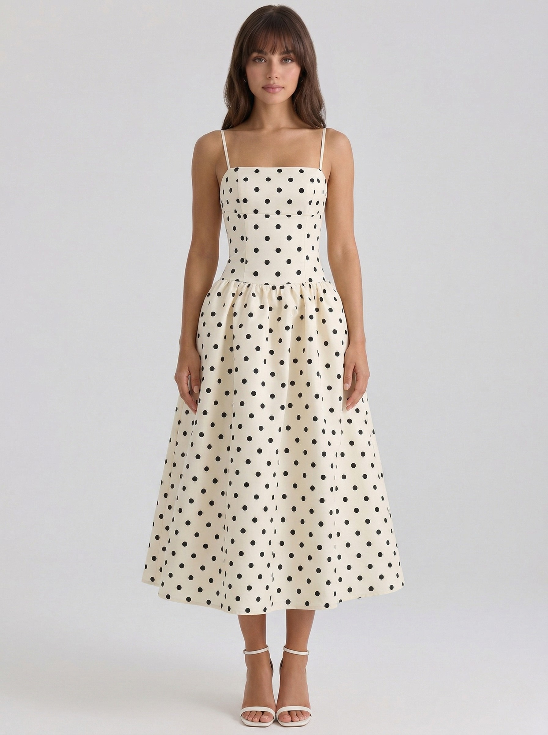 Polka maxi dress