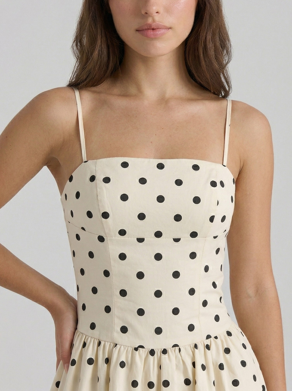 Robe longue à pois