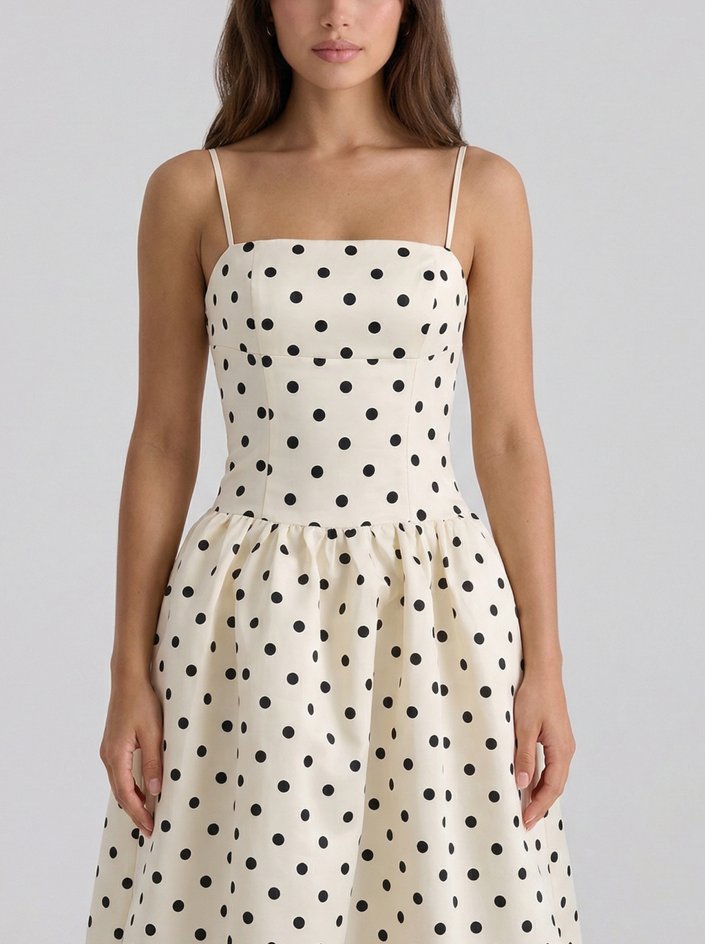 Robe longue à pois